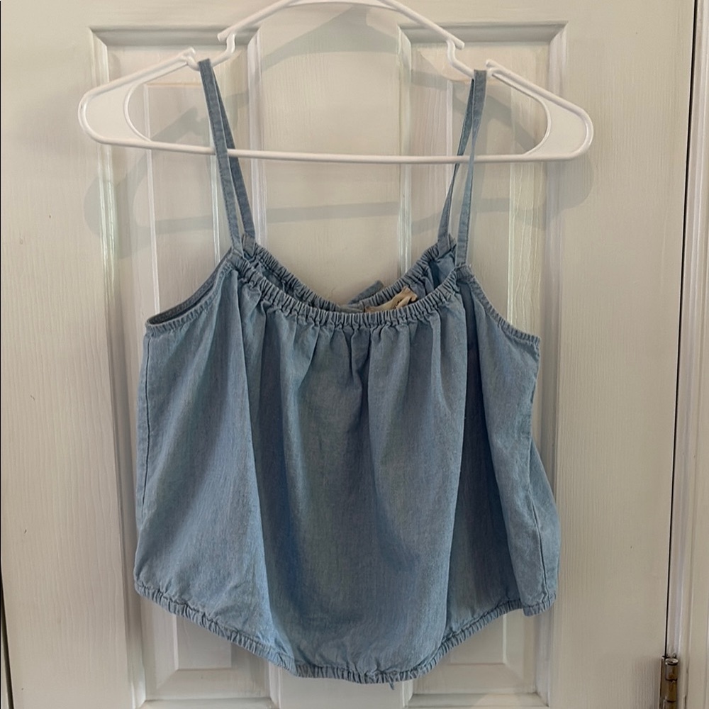 Madewell Denim Blue Sleeveless Top, XS